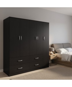 Ντουλάπα πεντάφυλλη με πατάρι Lego pakoworld wenge 170x42x240εκ