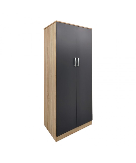 Ντουλάπα εξάφυλλη Lego I pakoworld sonoma-ανθρακί 240x42x180εκ