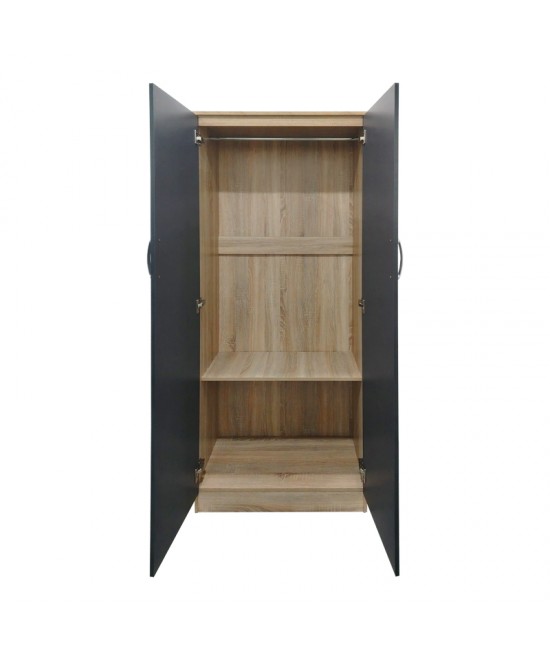 Ντουλάπα εξάφυλλη Lego I pakoworld sonoma-ανθρακί 240x42x180εκ