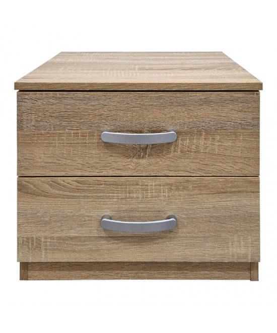 Κομοδίνο Athos pakoworld σε sonoma απόχρωση 48x40x41.5εκ