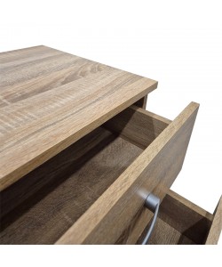 Κομοδίνο Athos pakoworld σε sonoma απόχρωση 48x40x41.5εκ