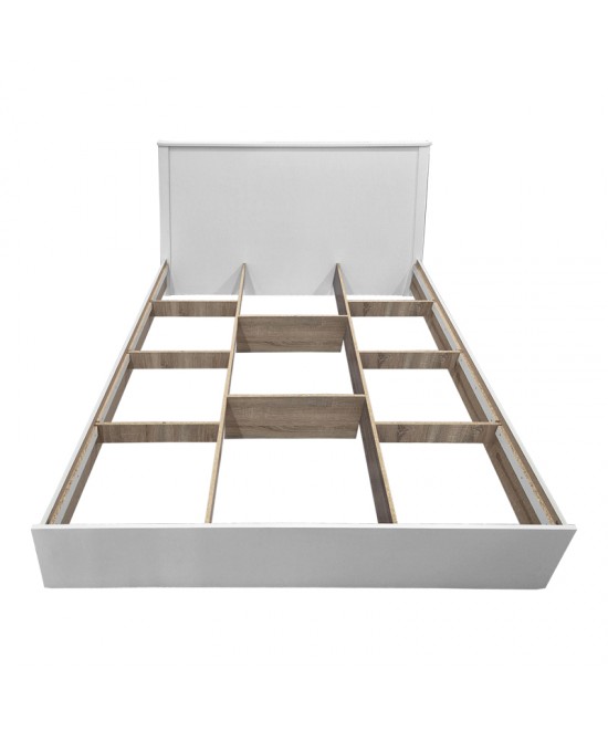 Κρεβάτι Athos pakoworld σε λευκή απόχρωση 160x200εκ