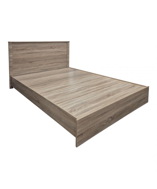 Κρεβάτι Athos pakoworld σε sonoma απόχρωση 140x200εκ