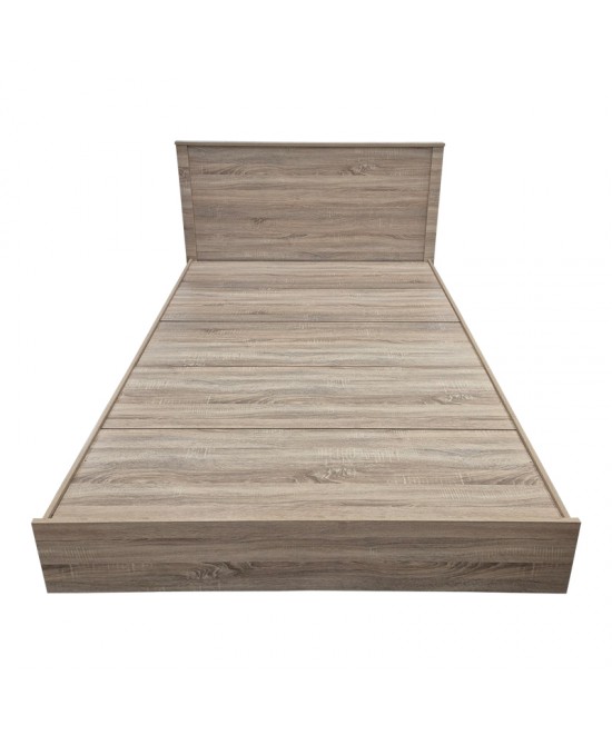 Κρεβάτι Athos pakoworld σε sonoma απόχρωση 140x200εκ