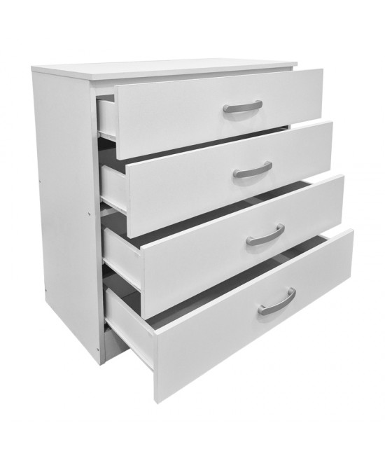 Συρταριέρα Athos pakoworld σε λευκή απόχρωση 80x40x79εκ