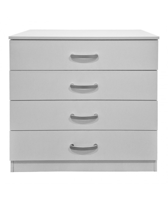 Συρταριέρα Athos pakoworld σε λευκή απόχρωση 80x40x79εκ