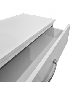 Συρταριέρα Athos pakoworld σε λευκή απόχρωση 80x40x79εκ