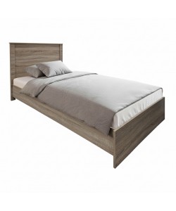 Κρεβάτι Athos pakoworld σε sonoma απόχρωση 90x190εκ