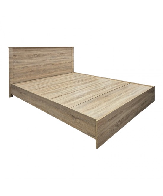 Κρεβάτι Athos pakoworld σε sonoma απόχρωση 160x200εκ