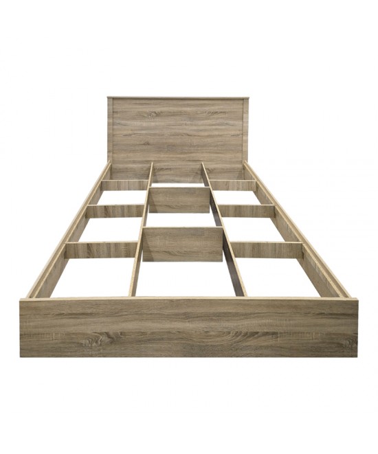 Κρεβάτι Athos pakoworld σε sonoma απόχρωση 160x200εκ