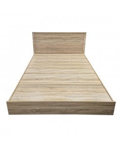 Κρεβάτι Athos pakoworld σε sonoma απόχρωση 160x200εκ