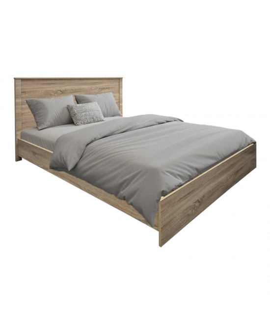 Κρεβάτι Athos pakoworld σε sonoma απόχρωση 160x200εκ