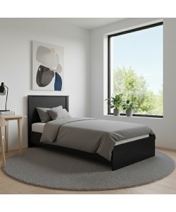 Κρεβάτι Athos pakoworld σε wenge απόχρωση 90x190εκ