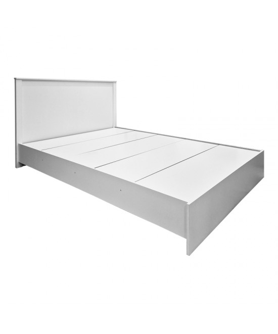 Κρεβάτι Athos pakoworld σε λευκή απόχρωση 140x200εκ