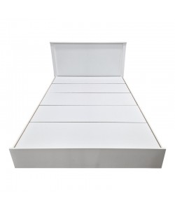 Κρεβάτι Athos pakoworld σε λευκή απόχρωση 140x200εκ