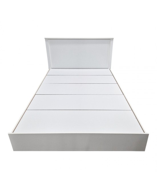 Κρεβάτι Athos pakoworld σε λευκή απόχρωση 140x200εκ