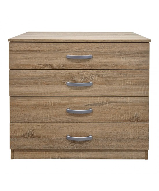 Συρταριέρα Athos pakoworld σε sonoma απόχρωση 80x40x79εκ