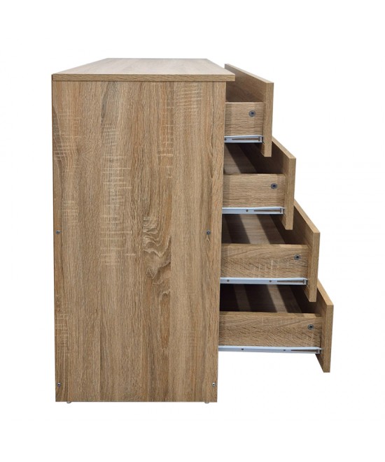 Συρταριέρα Athos pakoworld σε sonoma απόχρωση 80x40x79εκ