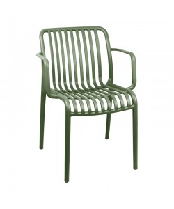 Πολυθρόνα Zoi pakoworld pp σε σκούρο πράσινο απόχρωση 55.5x57.5x79εκ