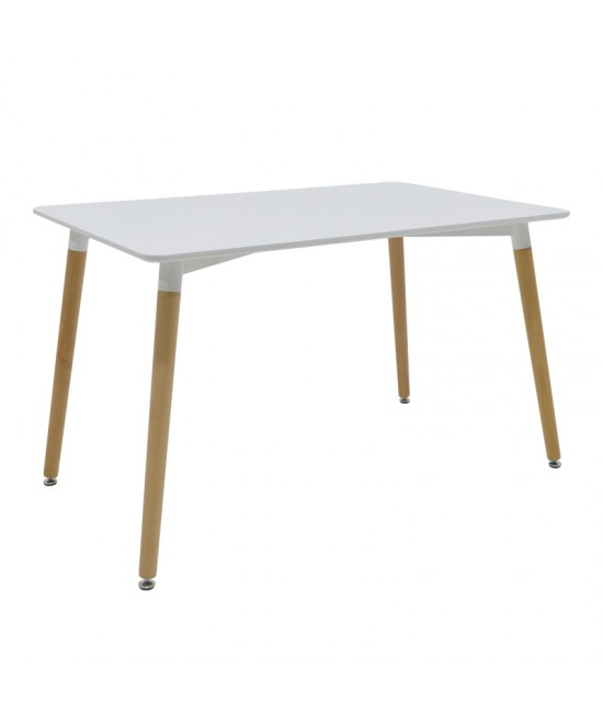 Τραπεζαρία με Καρέκλες Gaston λευκό και Τραπέζι Natali λευκό 80x80x76εκ Σετ 5τεμ