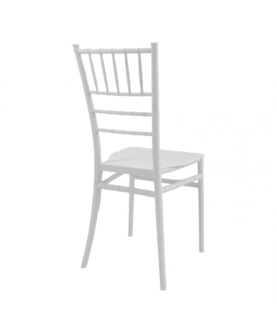 Καρέκλα Tiffany Ι pakoworld pp σε λευκή απόχρωση 38.5x46.5x87εκ