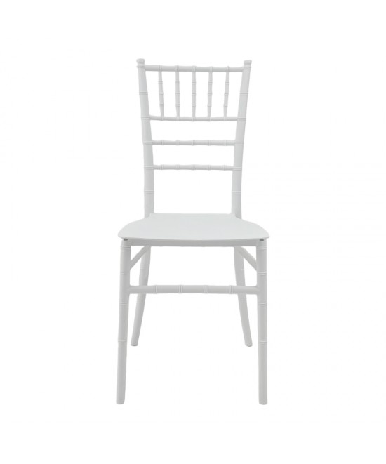 Καρέκλα Tiffany Ι pakoworld pp σε λευκή απόχρωση 38.5x46.5x87εκ