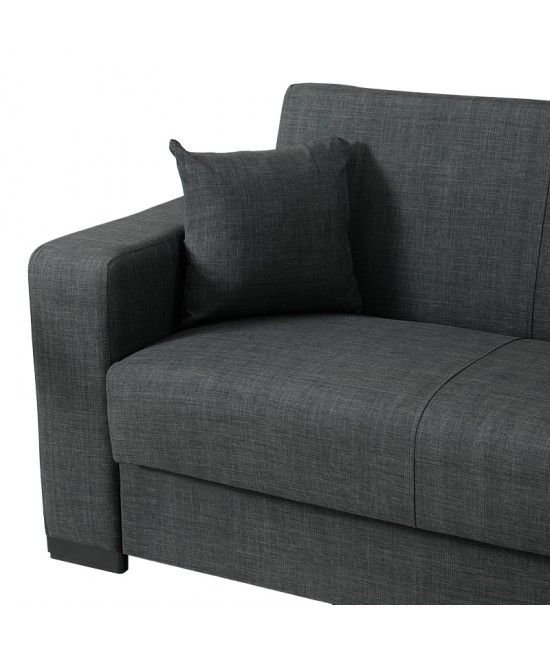 Γωνιακός καναπές-κρεβάτι αναστρέψιμος Dumma pakoworld ύφασμα ανθρακί 226x148x86εκ Γωνιακός καναπές-κρεβάτι αναστρέψιμος Dumma pakoworld ύφασμα ανθρακί 226x148x86εκ