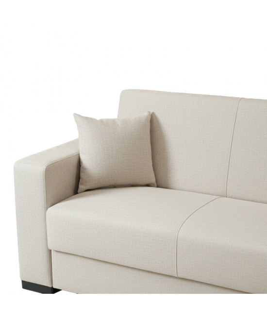 Γωνιακός καναπές-κρεβάτι αναστρέψιμος Dumma pakoworld ύφασμα κρεμ 226x148x86εκ Γωνιακός καναπές-κρεβάτι αναστρέψιμος Dumma pakoworld ύφασμα κρεμ 226x148x86εκ