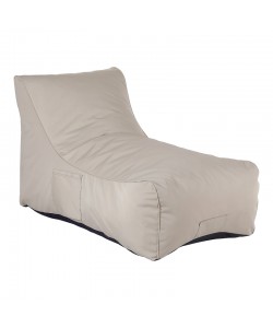 Πουφ ξαπλώστρα Otenda pakoworld αδιάβροχο σε μπεζ απόχρωση 67x110x65εκ