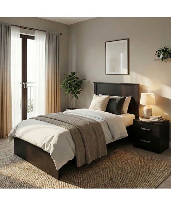 Σετ Κρεβατοκάμαρας Athos Wenge με Κρεβάτι 90x190εκ Σετ 2τεμ Σετ Κρεβατοκάμαρας Athos Wenge με Κρεβάτι 90x190εκ Σετ 2τεμ