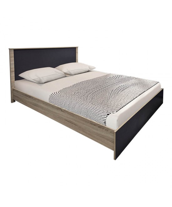 Σετ Κρεβατοκάμαρας Athos Sonoma Ανθρακί με Κρεβάτι 160x200εκ Σετ 3τεμ