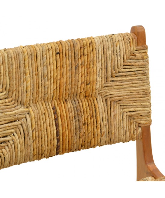 Καρέκλα Refane pakoworld σκελετός teak ξύλο με ψάθα σε φυσική απόχρωση 50x58x85εκ