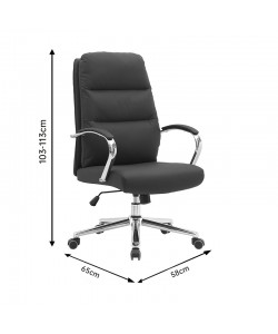 Καρέκλα γραφείου διευθυντή Normie pakoworld pu καφέ 58x65x103-111εκ