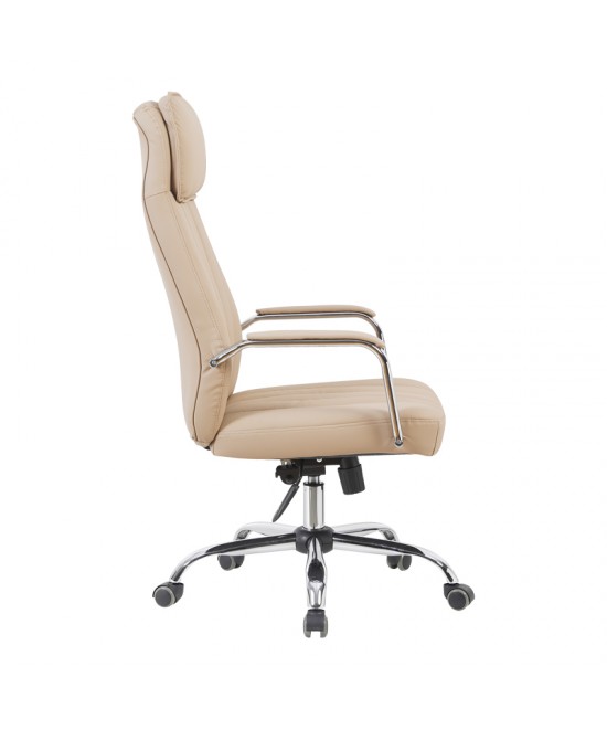 Καρέκλα γραφείου διευθυντή Morales pakoworld pu cappuccino 60x70x118-124εκ