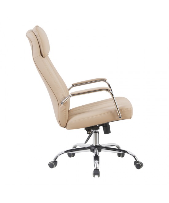 Καρέκλα γραφείου διευθυντή Morales pakoworld pu cappuccino 60x70x118-124εκ
