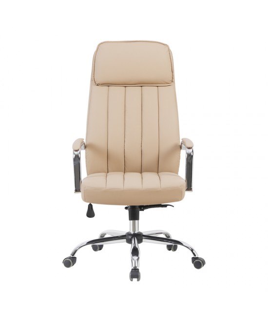 Καρέκλα γραφείου διευθυντή Morales pakoworld pu cappuccino 60x70x118-124εκ