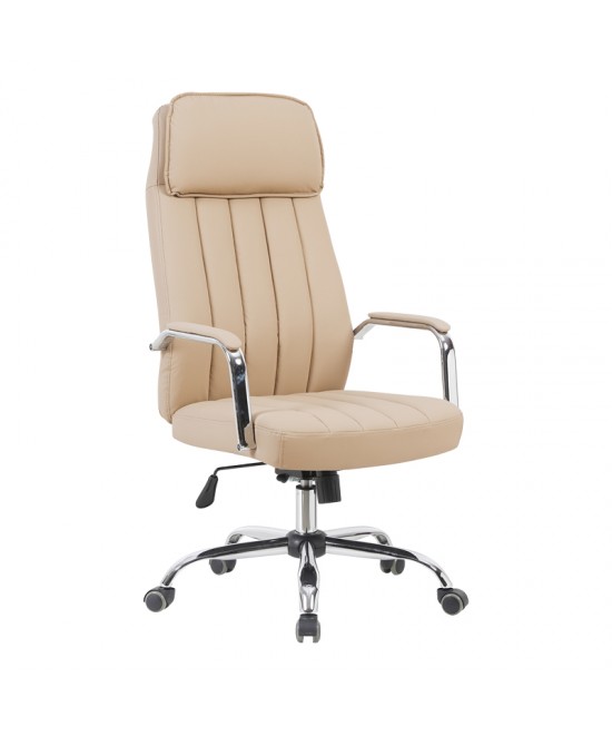 Καρέκλα γραφείου διευθυντή Morales pakoworld pu cappuccino 60x70x118-124εκ