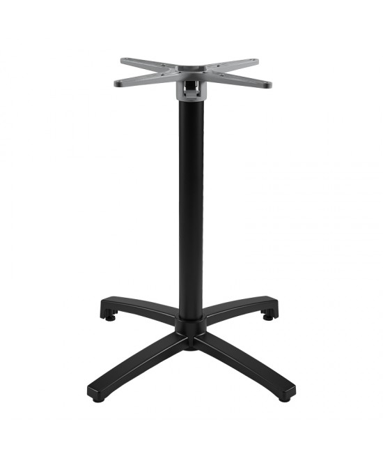 Βάση τραπεζιού Levo pakoworld μεταλλική σε μαύρη απόχρωση 69x69x73εκ