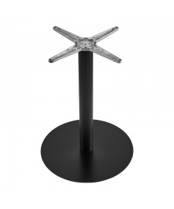 Βάση τραπεζιού Jefry pakoworld μεταλλική σε μαύρη απόχρωση Φ48x73εκ