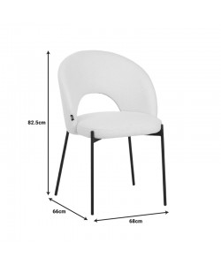 Τραπεζαρία με Καρέκλες Masebo Λευκή και Τραπέζι Orbital Μαύρο Φ120x76εκ Σετ 5τεμ