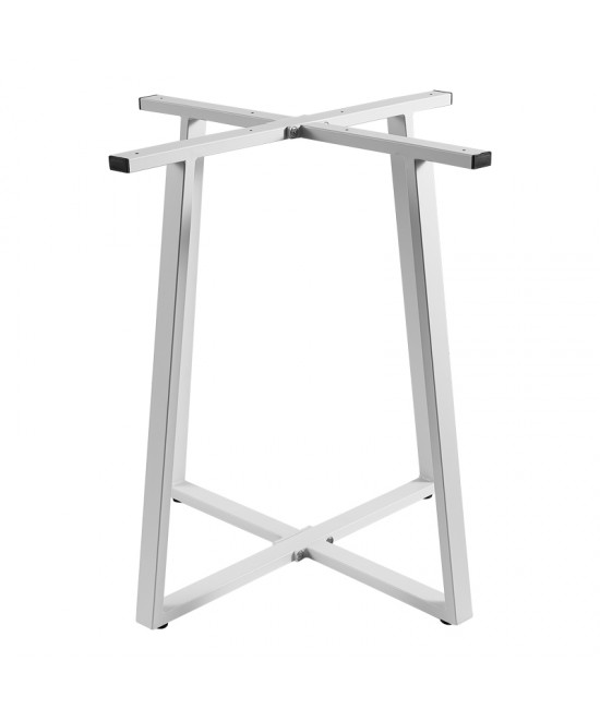 Βάση τραπεζιού Mulbe pakoworld μεταλλική σε λευκή απόχρωση 70x70x73εκ