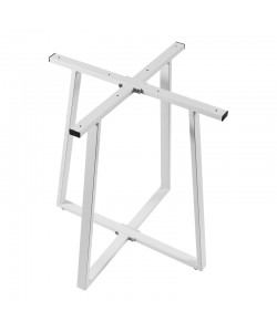 Βάση τραπεζιού Mulbe pakoworld μεταλλική σε λευκή απόχρωση 70x70x73εκ