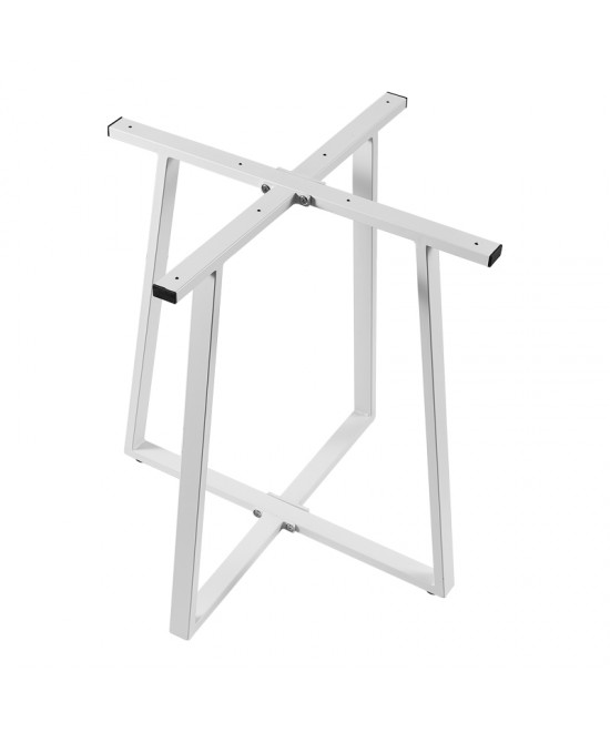 Βάση τραπεζιού Mulbe pakoworld μεταλλική σε λευκή απόχρωση 70x70x73εκ