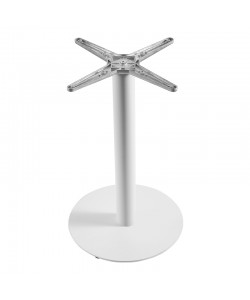 Βάση τραπεζιού Jefry pakoworld μεταλλική σε λευκή απόχρωση Φ48x73εκ