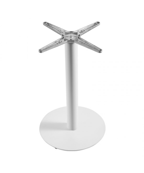 Βάση τραπεζιού Jefry pakoworld μεταλλική σε λευκή απόχρωση Φ48x73εκ
