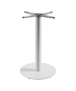 Βάση τραπεζιού Jefry pakoworld μεταλλική σε λευκή απόχρωση Φ48x73εκ