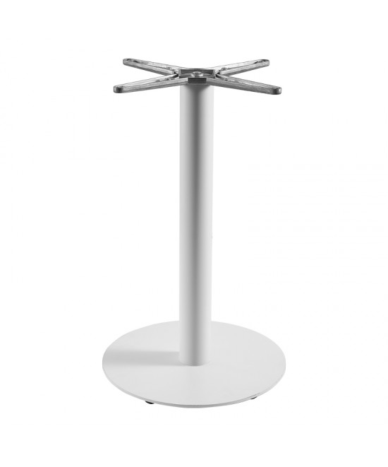 Βάση τραπεζιού Jefry pakoworld μεταλλική σε λευκή απόχρωση Φ48x73εκ