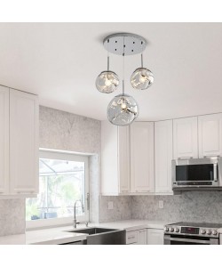 Φωτιστικό οροφής Dolcie pakoworld μέταλλο ασημί Φ20x100εκ