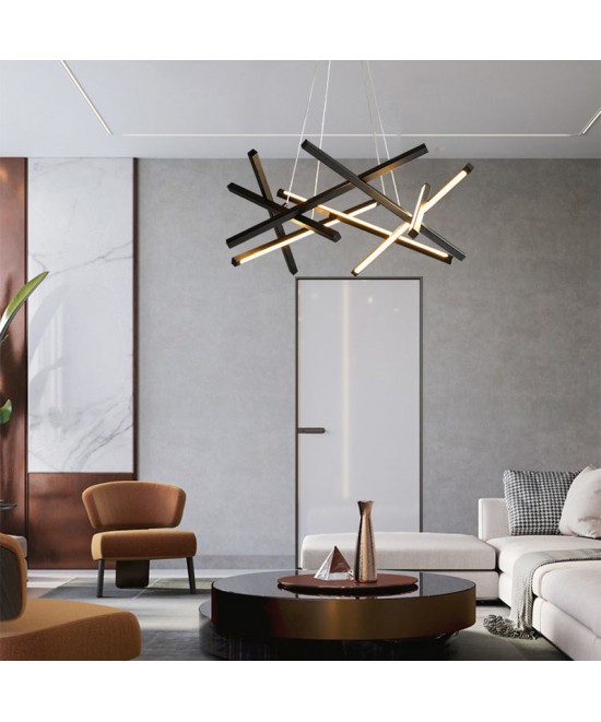 Φωτιστικό οροφής Luminis pakoworld led μέταλλο μαύρο 85x85x40εκ
