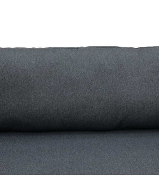 Καναπές τριθέσιος Aurelio pakoworld μεταλλικός σε λευκή -μαξιλάρια σε ανθρακί απόχρωση 192x74x63εκ